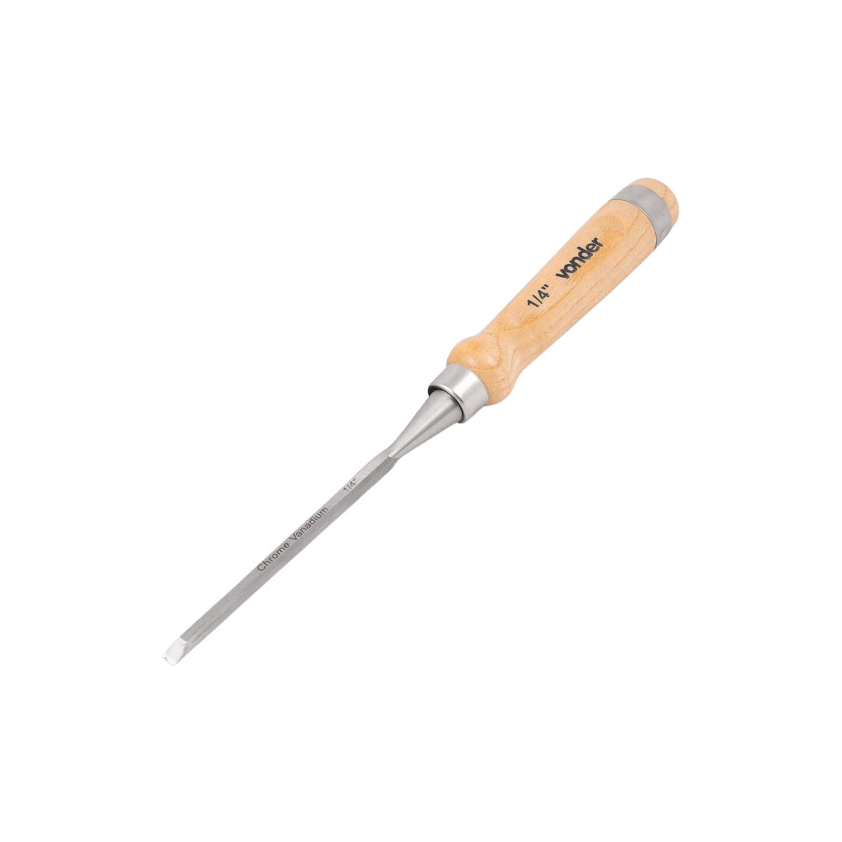 Imagem do produto: Formão Chanfrado Reto 1/4" - Cabo em Madeira